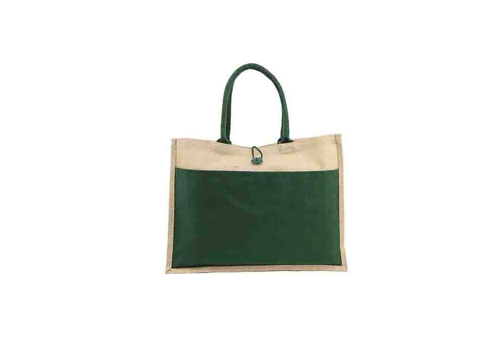 TRUCS - Jute Bag with Canvas Pocket